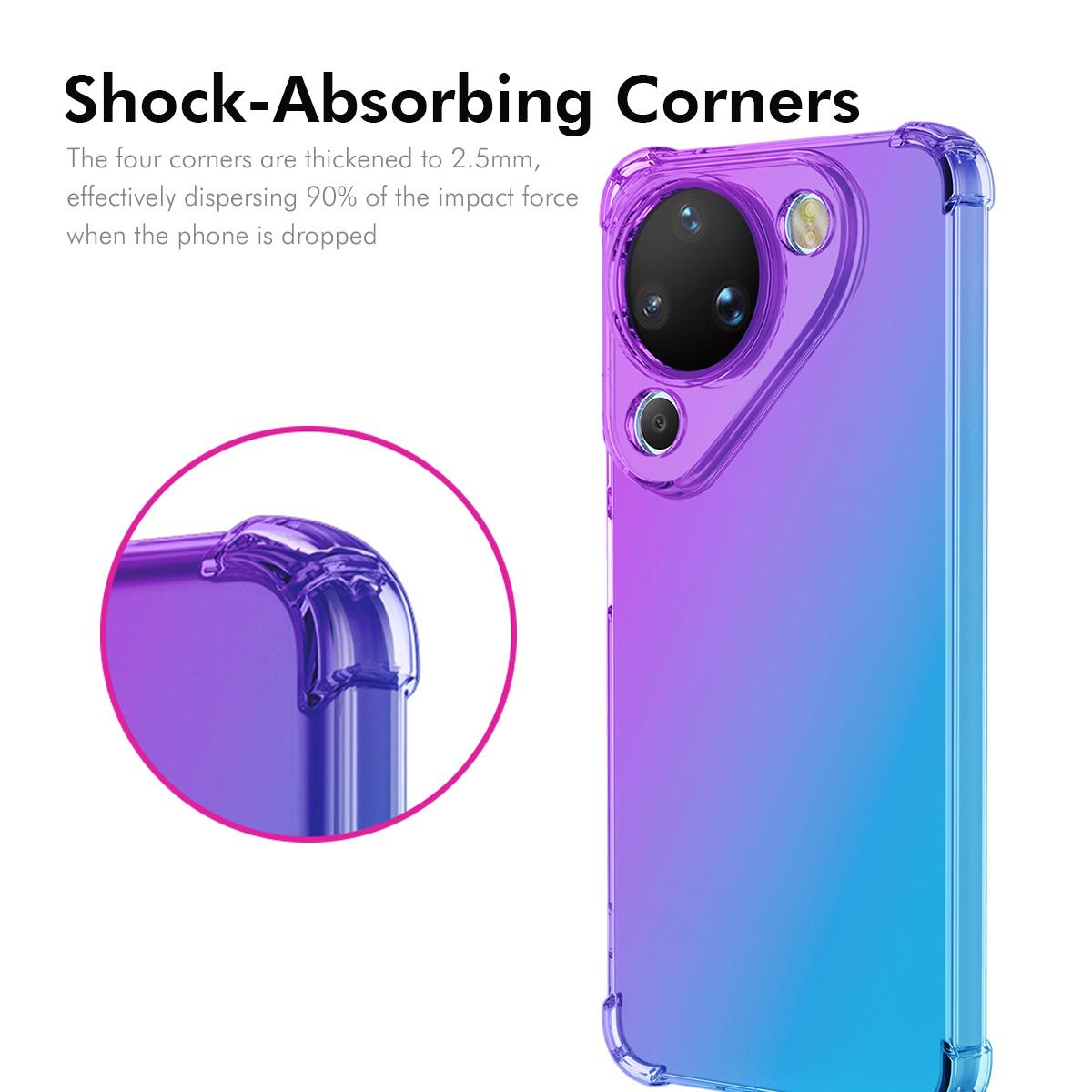 For Huawei Pura 90 ENKAY Hat-Prince Gradient Airbag TPU Phone Case - Pink Gold - SYA002948707A