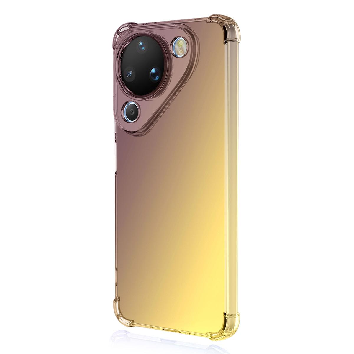 For Huawei Pura 90 ENKAY Hat-Prince Gradient Airbag TPU Phone Case - Purple Gold - SYA002948707B