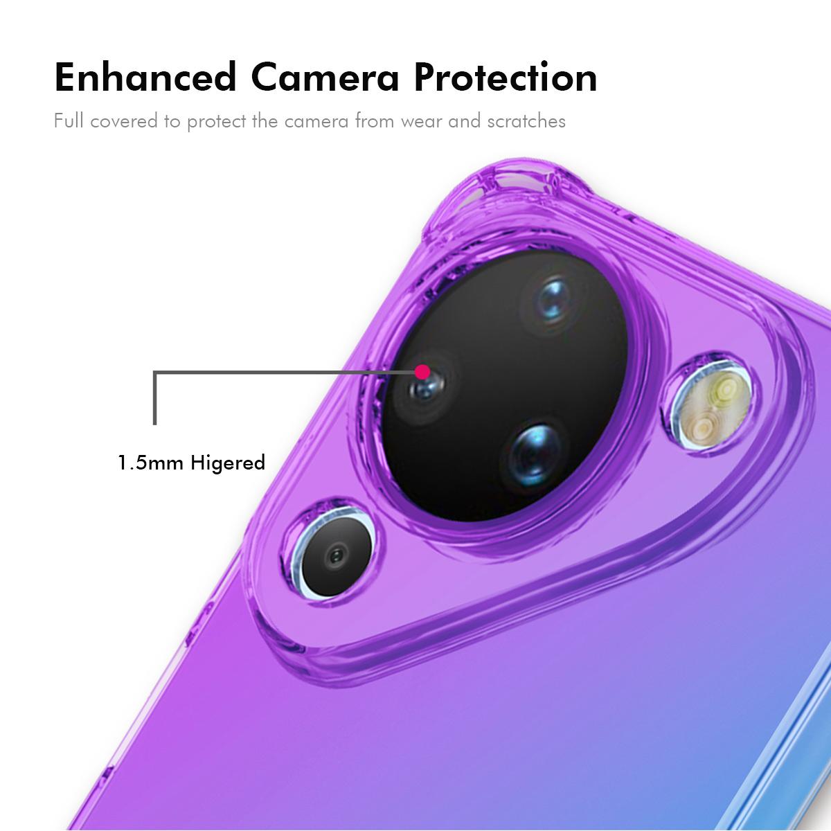 For Huawei Pura 90 ENKAY Hat-Prince Gradient Airbag TPU Phone Case - Purple Gold - SYA002948707B