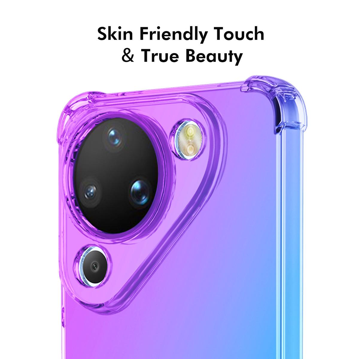 For Huawei Pura 90 ENKAY Hat-Prince Gradient Airbag TPU Phone Case - Blue Pink - SYA002948707C