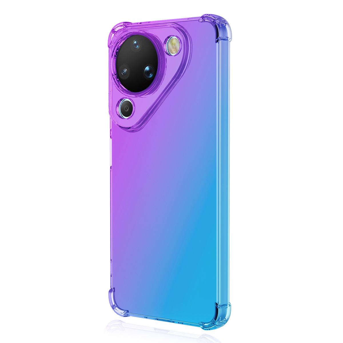 For Huawei Pura 90 ENKAY Hat-Prince Gradient Airbag TPU Phone Case - Purple Blue - SYA002948707D