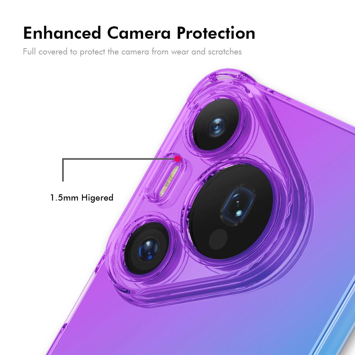 For Huawei Pura 90 Pro ENKAY Hat-Prince Gradient Airbag TPU Phone Case - Purple Blue - SYA002948708D