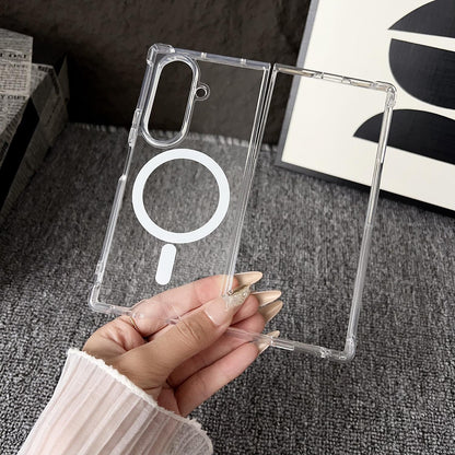 For Galaxy Z Fold8 Ultra 5G Clear MagSafe Four-corner Anti-fall Phone Case - Transparent - SYA002965103A
