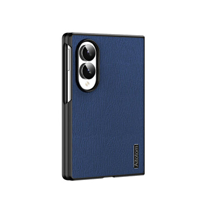 For Galaxy Z Fold8 5G Tree Bark Leather Shockproof Phone Case - Blue - SYA002975704C