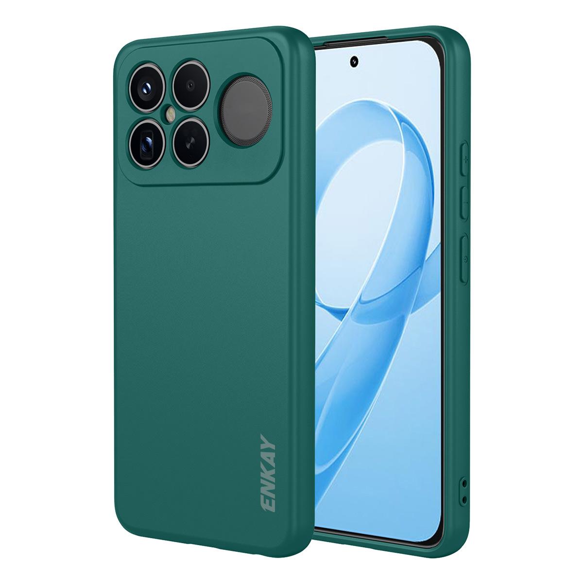For Xiaomi Poco F8 Ultra / Redmi K90 Pro Max ENKAY Liquid Silicone Soft Shockproof Phone Case(Dark Green)