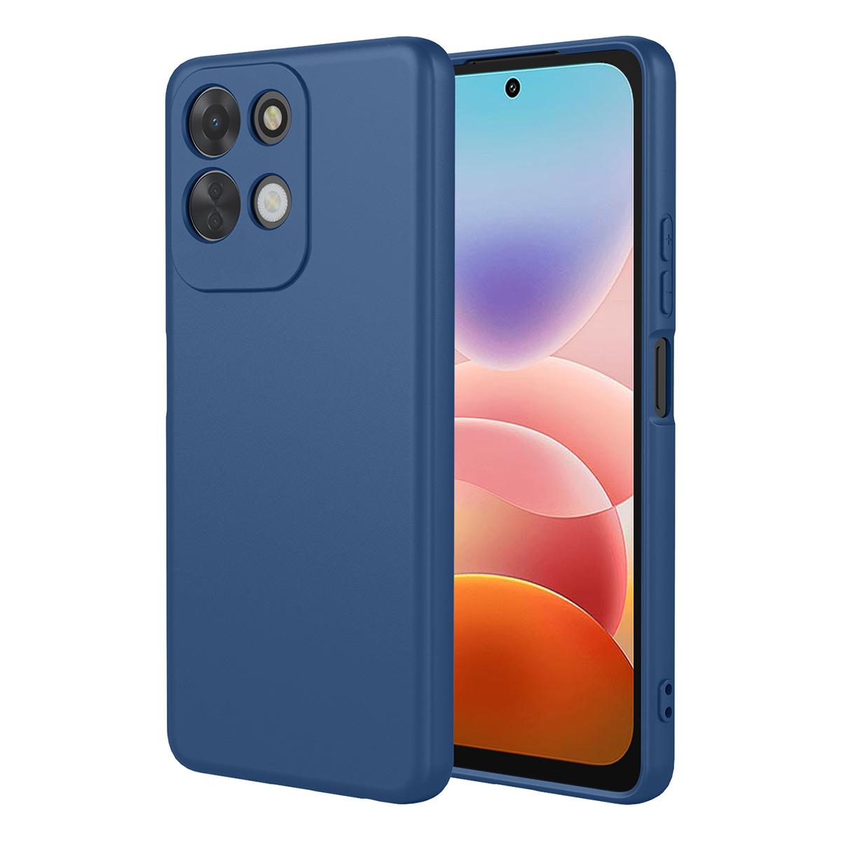 For Redmi 17 4G / 5G Global 170mm ENKAY Liquid Silicone Soft Shockproof Phone Case - Dark Blue - SYA002986524B