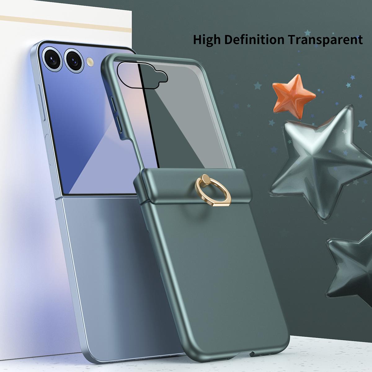 For Galaxy Z Flip8 5G Starry  Case-film Integrated Shockproof Phone Case - Green - SYA002987702A