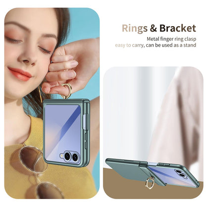 For Galaxy Z Flip8 5G Starry  Case-film Integrated Shockproof Phone Case - Green - SYA002987702A