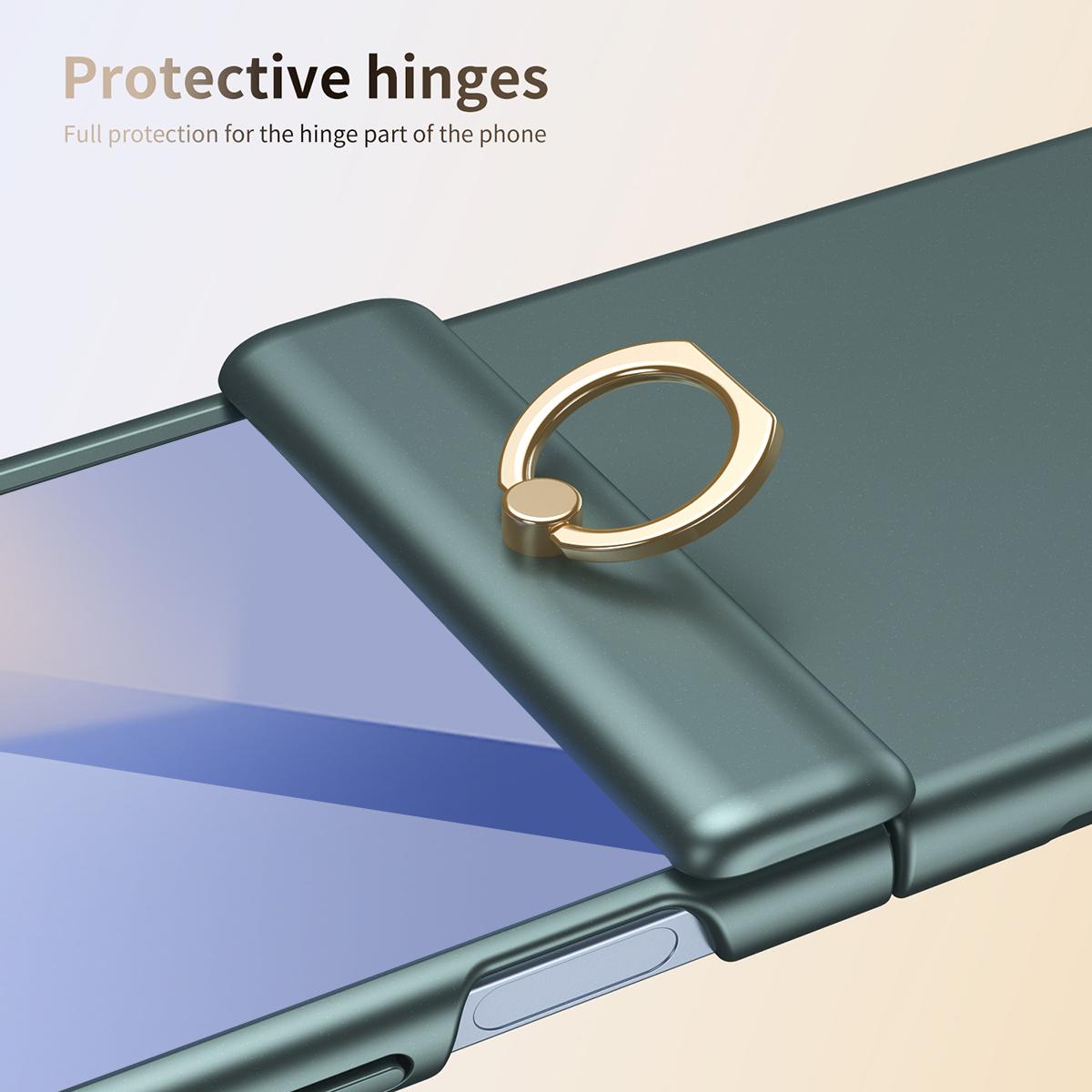 For Galaxy Z Flip8 5G Starry  Case-film Integrated Shockproof Phone Case - Green - SYA002987702A