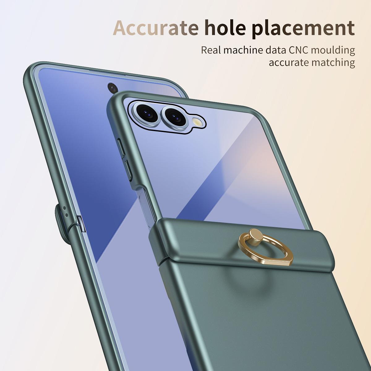 For Galaxy Z Flip8 5G Starry  Case-film Integrated Shockproof Phone Case - Green - SYA002987702A
