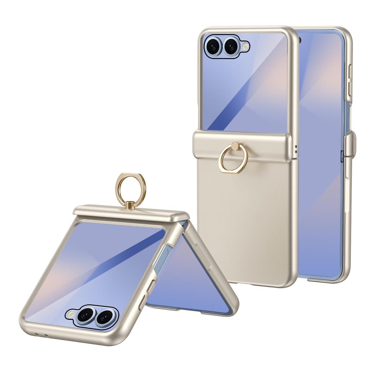 For Galaxy Z Flip8 5G Starry  Case-film Integrated Shockproof Phone Case - Champagne Gold - SYA002987702C
