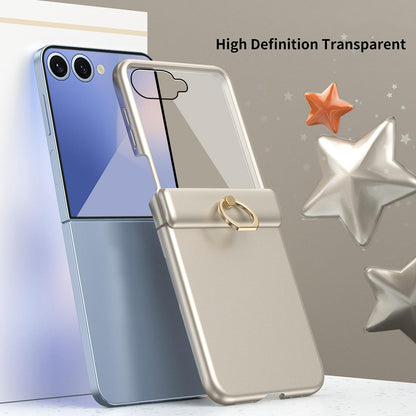 For Galaxy Z Flip8 5G Starry  Case-film Integrated Shockproof Phone Case - Champagne Gold - SYA002987702C