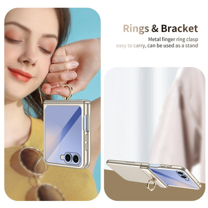 For Galaxy Z Flip8 5G Starry  Case-film Integrated Shockproof Phone Case - Champagne Gold - SYA002987702C