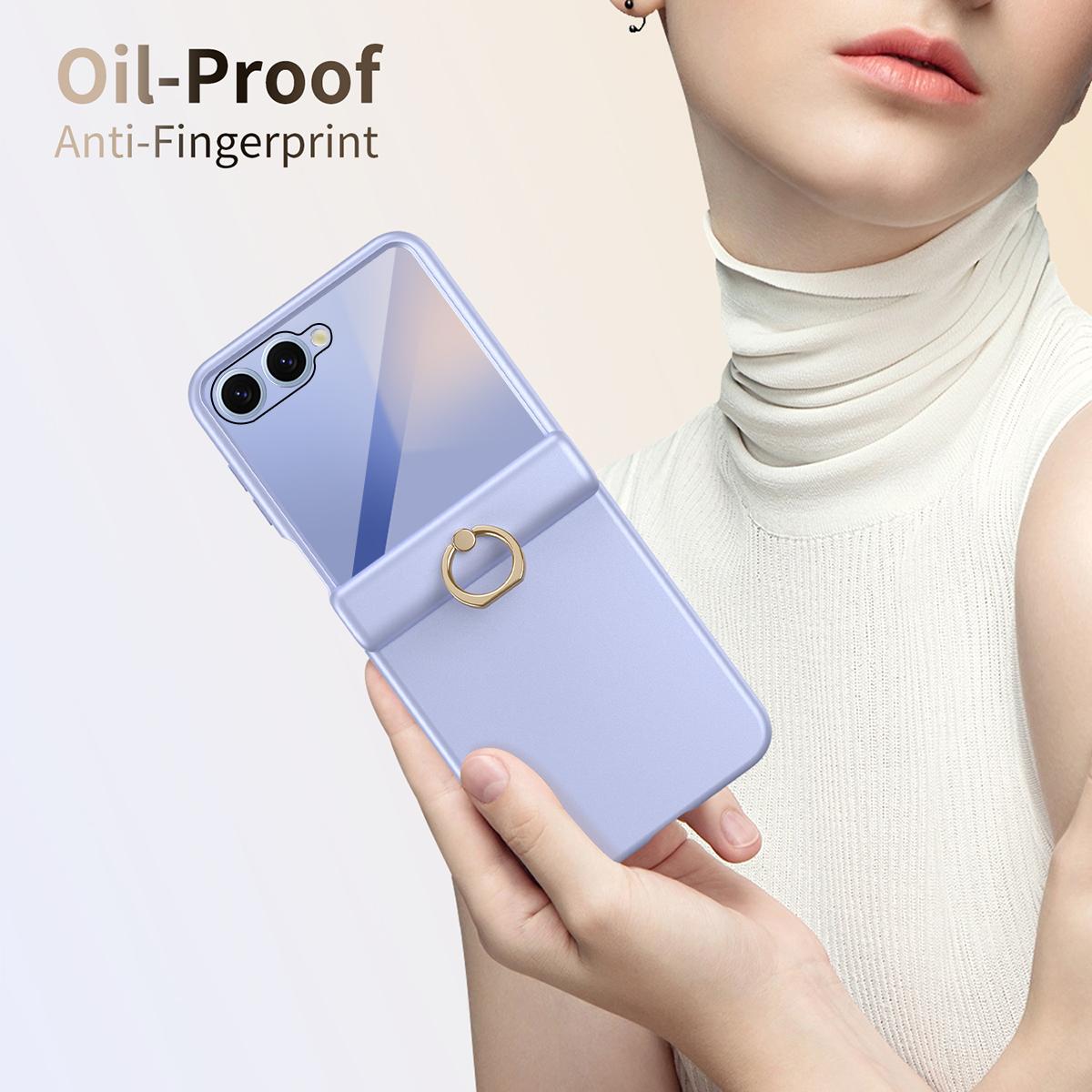 For Galaxy Z Flip8 5G Starry  Case-film Integrated Shockproof Phone Case - Purple - SYA002987702D