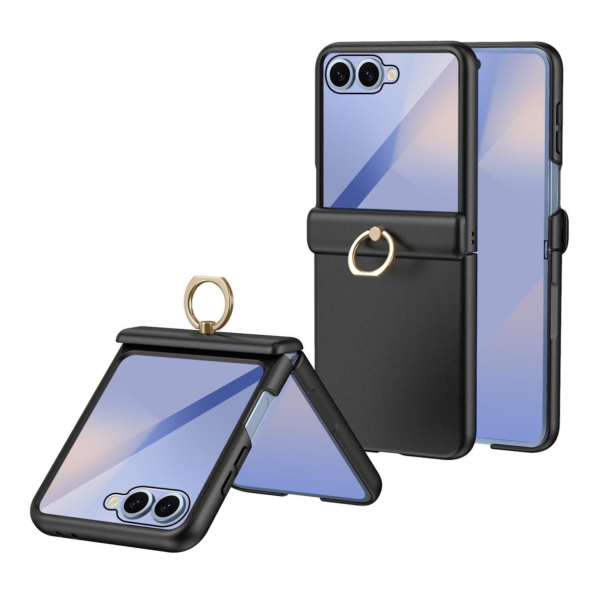For Galaxy Z Flip8 5G Starry  Case-film Integrated Shockproof Phone Case - Black - SYA002987702E