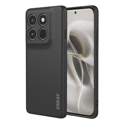 For Motorola Edge 70 Pro 5G ENKAY Liquid Silicone Soft Shockproof Phone Case - Black - SYA002988418A