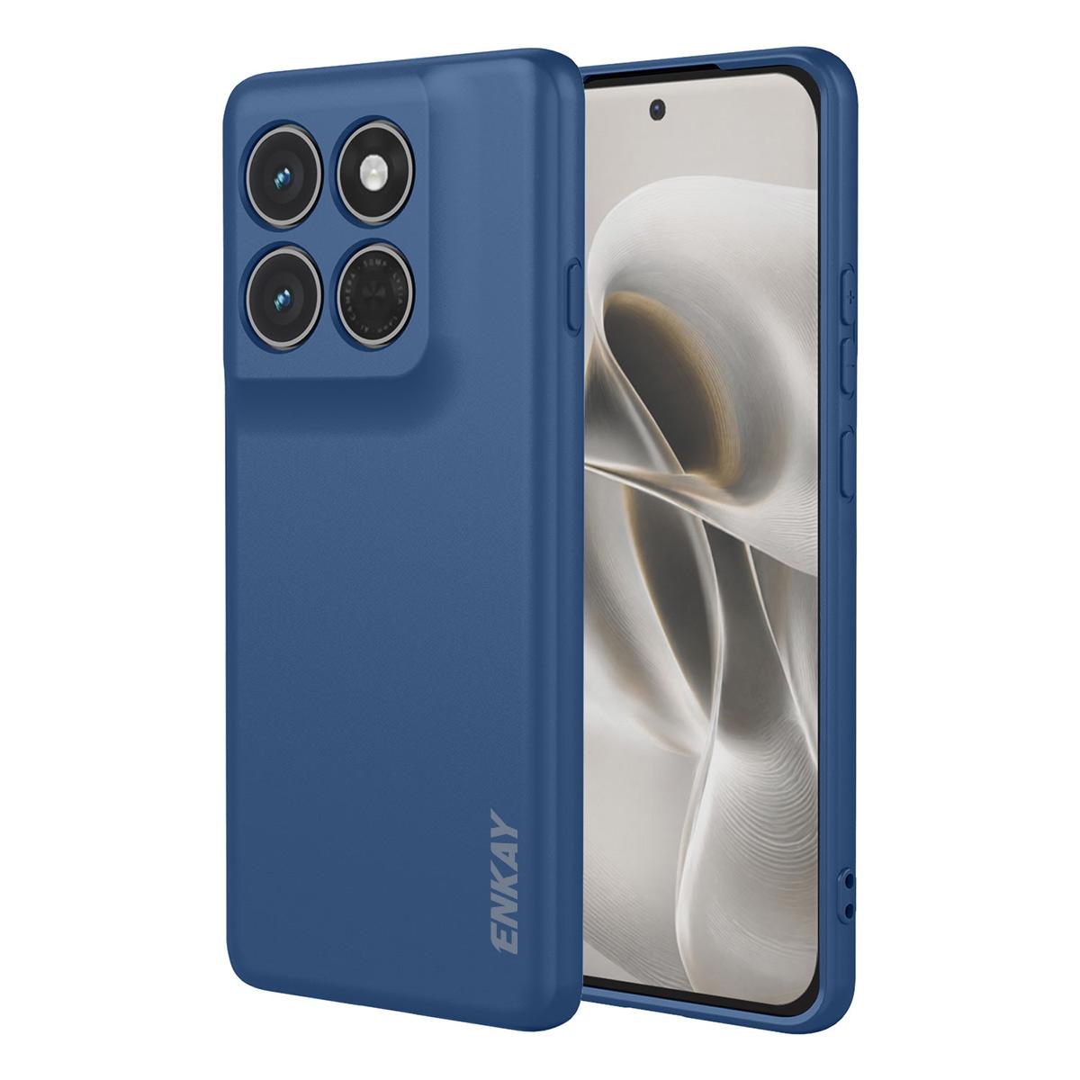 For Motorola Edge 70 Pro 5G ENKAY Liquid Silicone Soft Shockproof Phone Case - Dark Blue - SYA002988418B