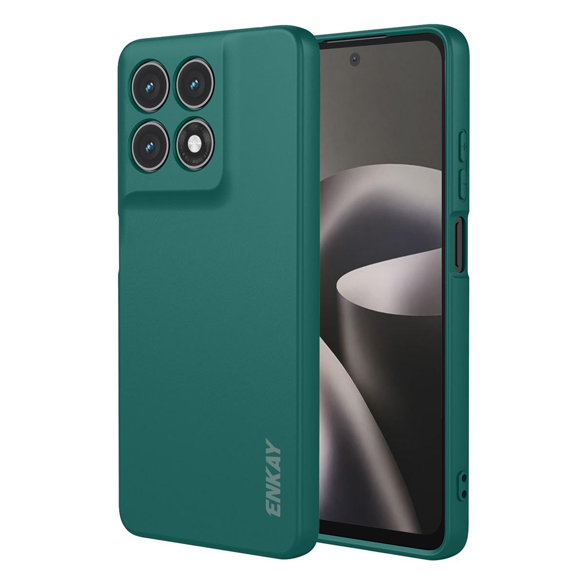 For Motorola Moto G37 / G47 / G37 Power ENKAY Liquid Silicone Soft Shockproof Phone Case - Dark Green - SYA002988419C
