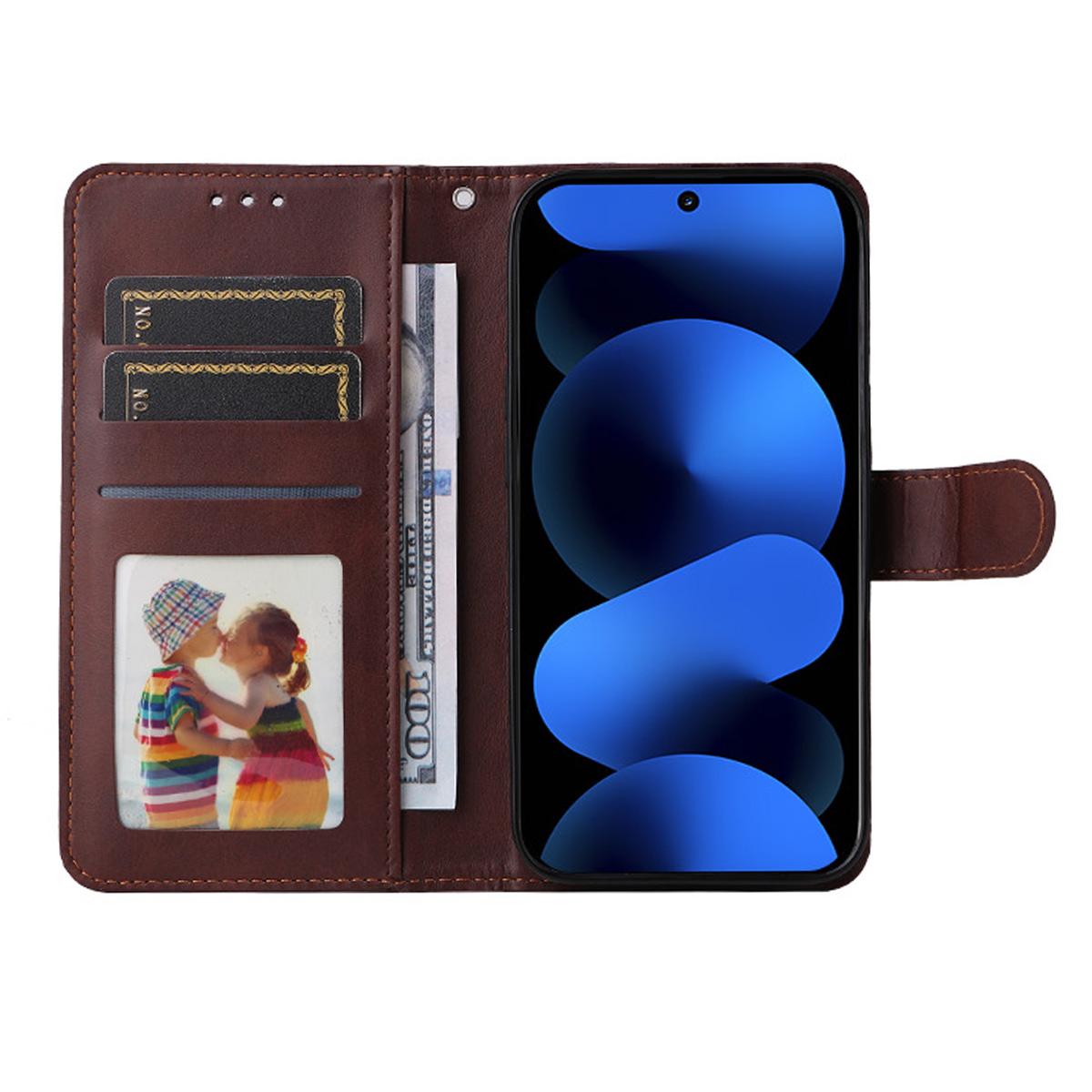For Huawei nova 16 ENKAY Card Wallet Calf Texture Leather Phone Case with Screen Film(Blue)