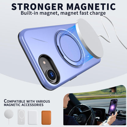 For iPhone 17e / 16e Kalebol Magnetic MagSafe Rotation Holder PC Phone Case(Lilac)