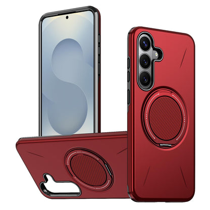Galaxy S26 FE 5G Kalebol Magnetic MagSafe Rotation Holder PC Phone Case(Red)