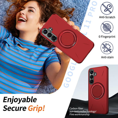 Galaxy S26 FE 5G Kalebol Magnetic MagSafe Rotation Holder PC Phone Case(Red)