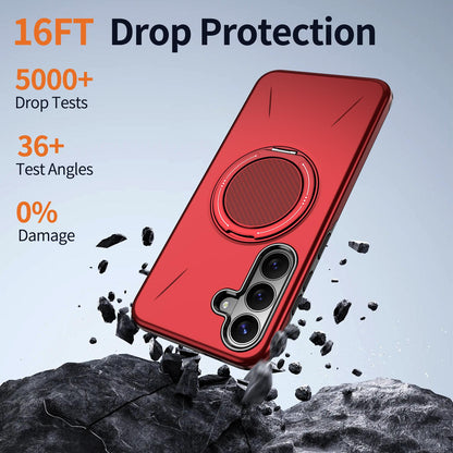 Galaxy S26 FE 5G Kalebol Magnetic MagSafe Rotation Holder PC Phone Case(Red)
