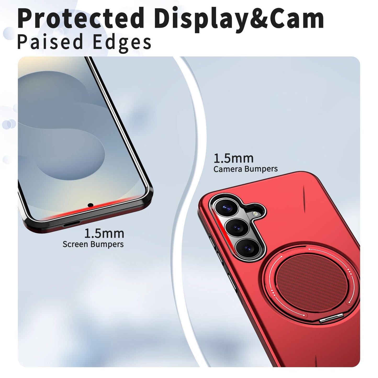 Galaxy S26 FE 5G Kalebol Magnetic MagSafe Rotation Holder PC Phone Case(Red)