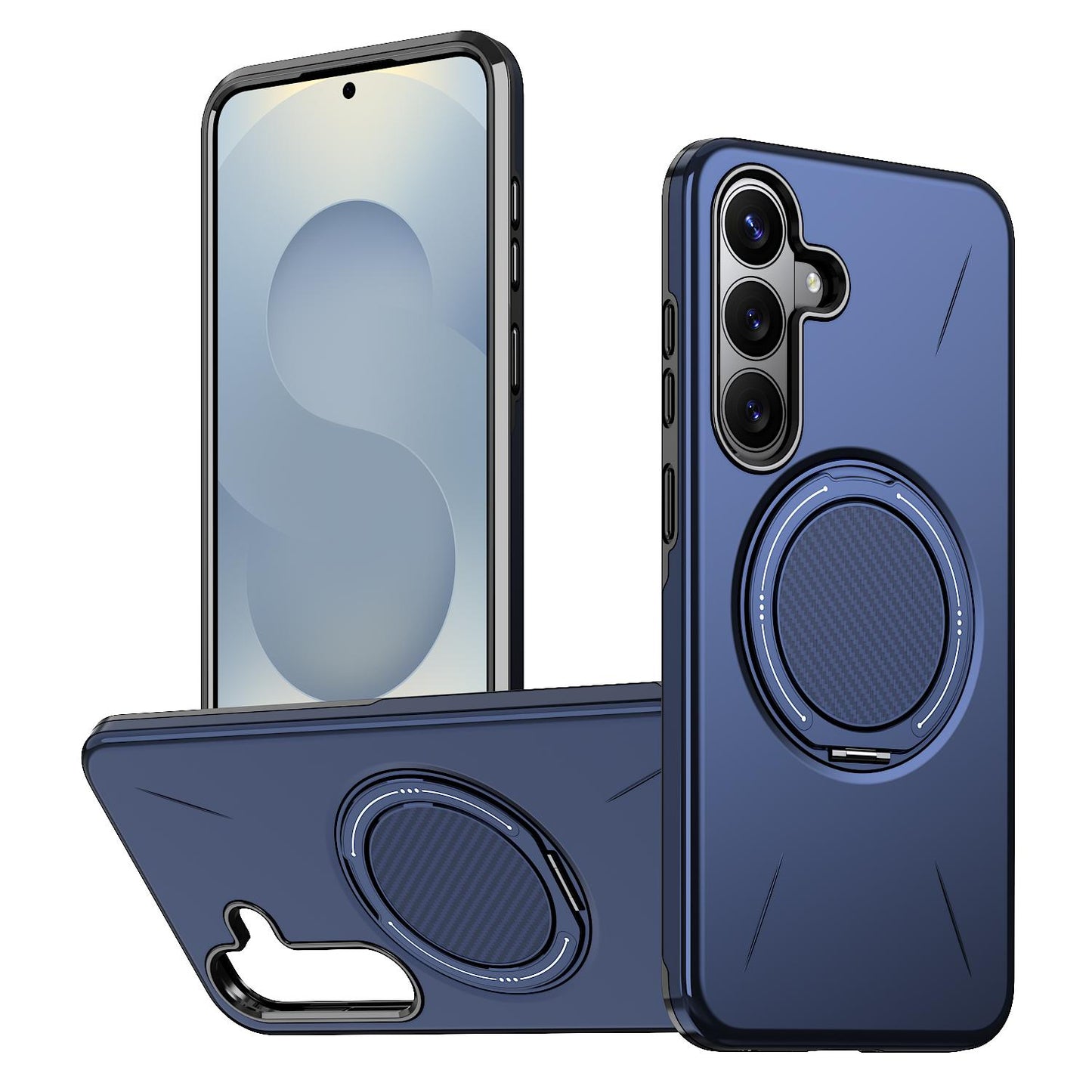 Galaxy S26 FE 5G Kalebol Magnetic MagSafe Rotation Holder PC Phone Case(Blue)