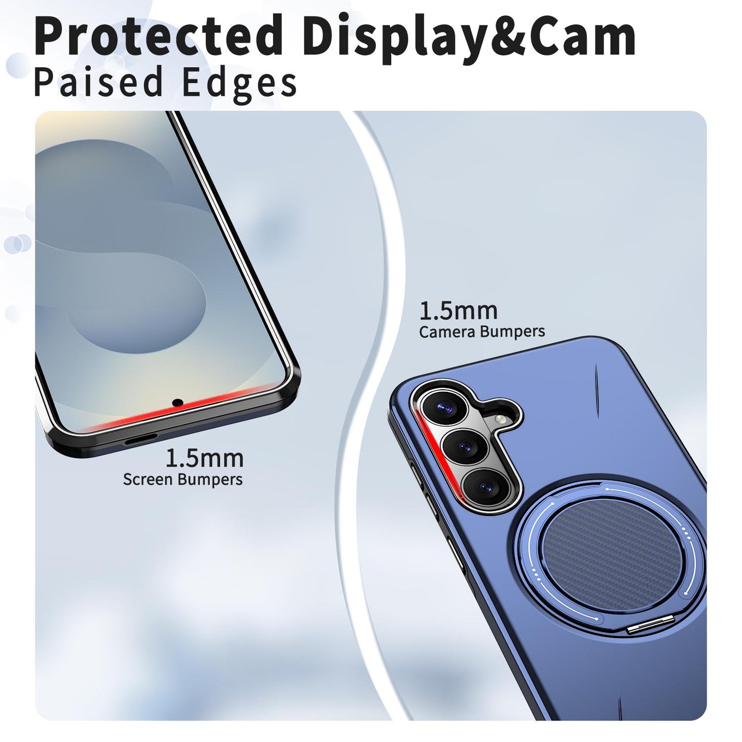 Galaxy S26 FE 5G Kalebol Magnetic MagSafe Rotation Holder PC Phone Case(Blue)
