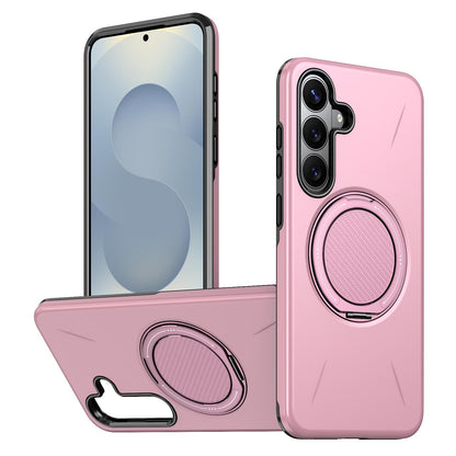 Galaxy S26 FE 5G Kalebol Magnetic MagSafe Rotation Holder PC Phone Case(Pink)