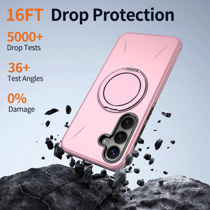 Galaxy S26 FE 5G Kalebol Magnetic MagSafe Rotation Holder PC Phone Case(Pink)