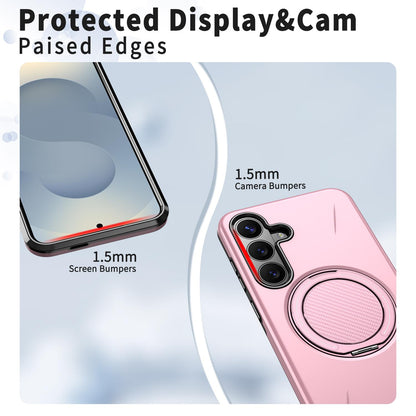 Galaxy S26 FE 5G Kalebol Magnetic MagSafe Rotation Holder PC Phone Case(Pink)