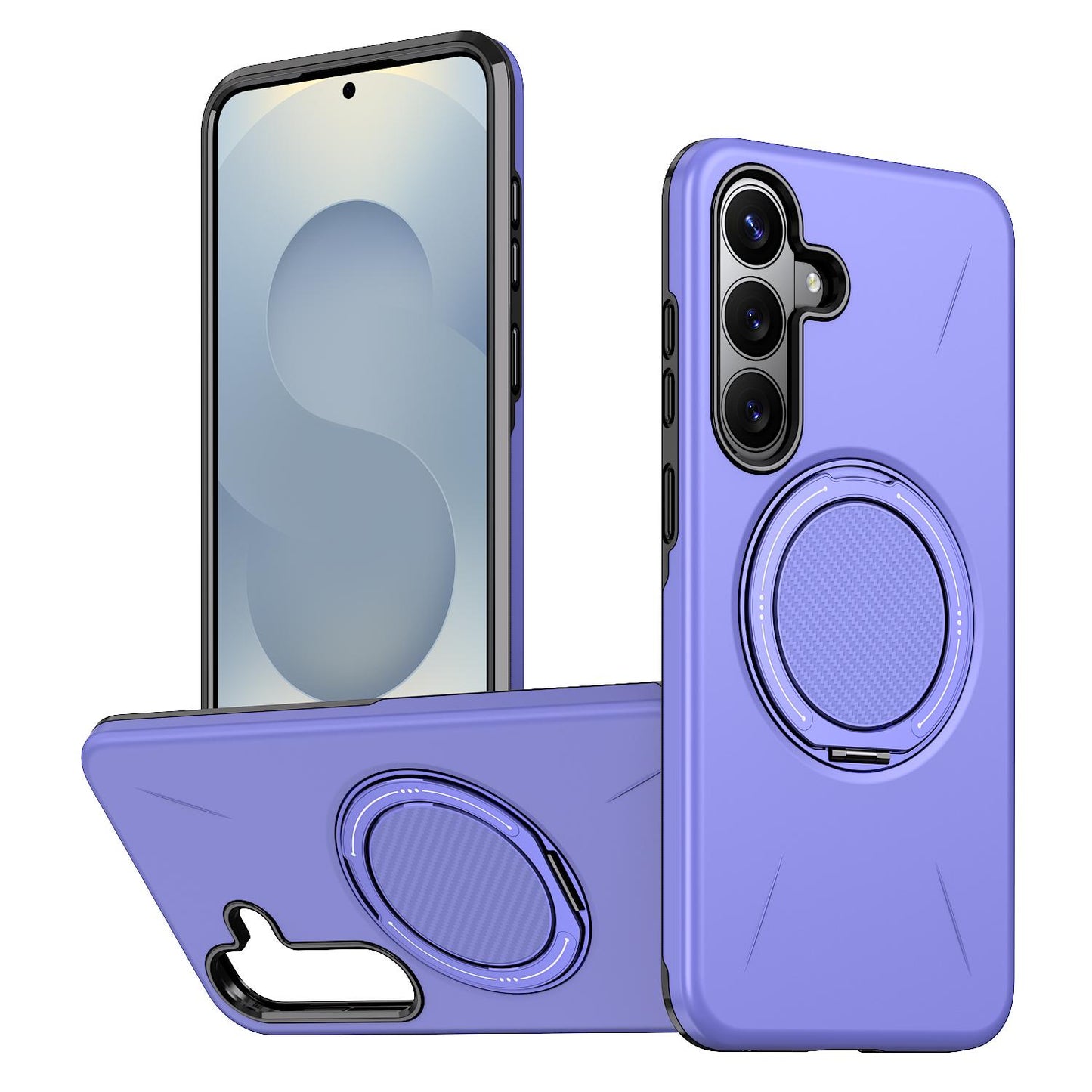 Galaxy S26 FE 5G Kalebol Magnetic MagSafe Rotation Holder PC Phone Case(Lilac)