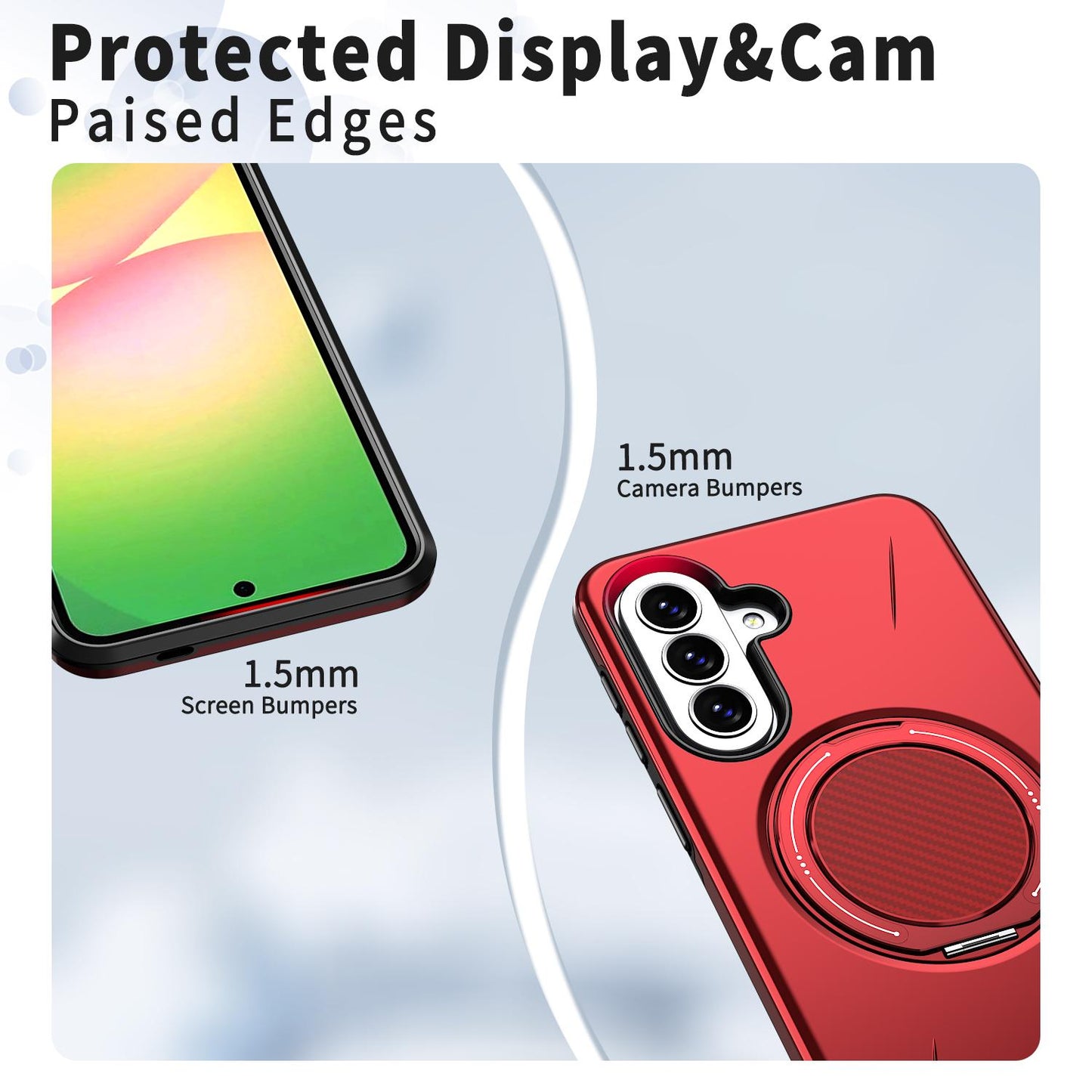For Galaxy A27 5G Kalebol Magnetic MagSafe Rotation Holder PC Phone Case(Red)
