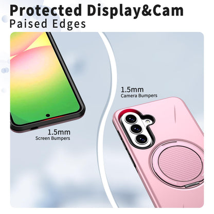 For Galaxy A27 5G Kalebol Magnetic MagSafe Rotation Holder PC Phone Case(Pink)