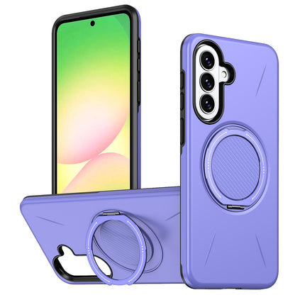 For Galaxy A27 5G Kalebol Magnetic MagSafe Rotation Holder PC Phone Case(Lilac)