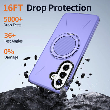 For Galaxy A27 5G Kalebol Magnetic MagSafe Rotation Holder PC Phone Case(Lilac)