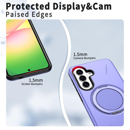 For Galaxy A27 5G Kalebol Magnetic MagSafe Rotation Holder PC Phone Case(Lilac)