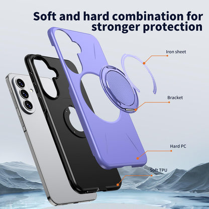 For Galaxy A27 5G Kalebol Magnetic MagSafe Rotation Holder PC Phone Case(Lilac)