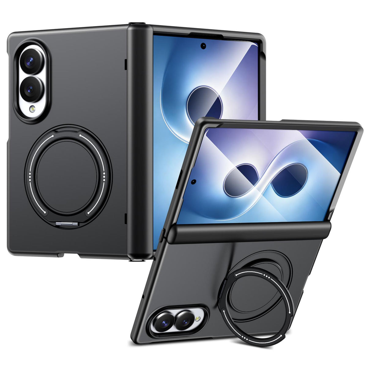 For Galaxy Z Fold8 5G Kalebol Magnetic MagSafe Rotation Holder PC Phone Case - Black - SYA003021129A
