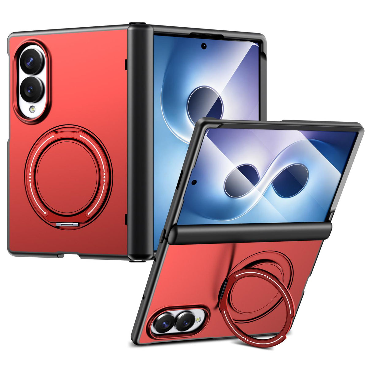 For Galaxy Z Fold8 5G Kalebol Magnetic MagSafe Rotation Holder PC Phone Case - Red - SYA003021129B