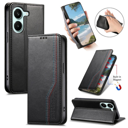 For Honor Play 80 Plus 5G Elastic Wristband Magnetic Suction Leather Phone Case(Black)