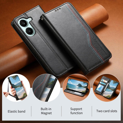 For Honor Play 80 Plus 5G Elastic Wristband Magnetic Suction Leather Phone Case(Black)