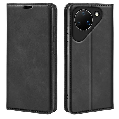 For Huawei Pura 90 5G Retro-skin Magnetic Suction Leather Phone Case - Black - SYA003039602A