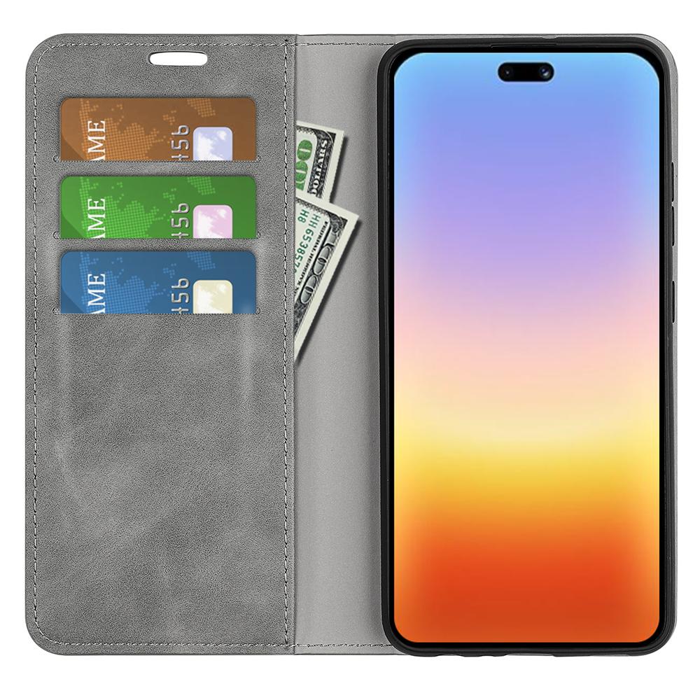 For Huawei Pura 90 5G Retro-skin Magnetic Suction Leather Phone Case - Grey - SYA003039602B