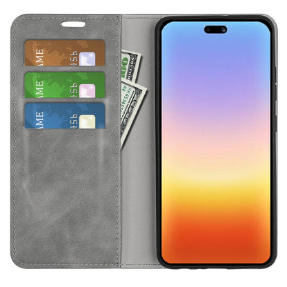 For Huawei Pura 90 5G Retro-skin Magnetic Suction Leather Phone Case - Grey - SYA003039602B