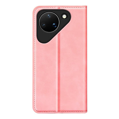 For Huawei Pura 90 5G Retro-skin Magnetic Suction Leather Phone Case - Pink - SYA003039602D