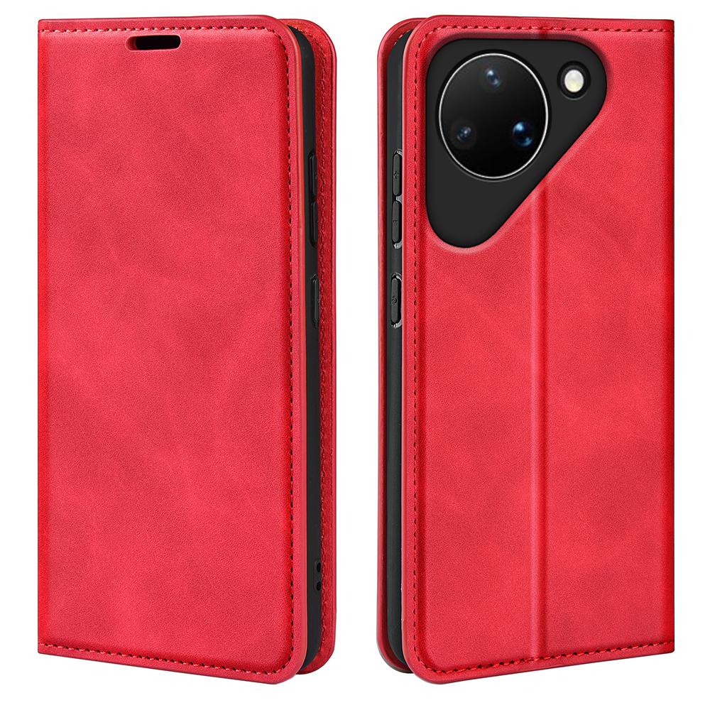 For Huawei Pura 90 5G Retro-skin Magnetic Suction Leather Phone Case - Red - SYA003039602E