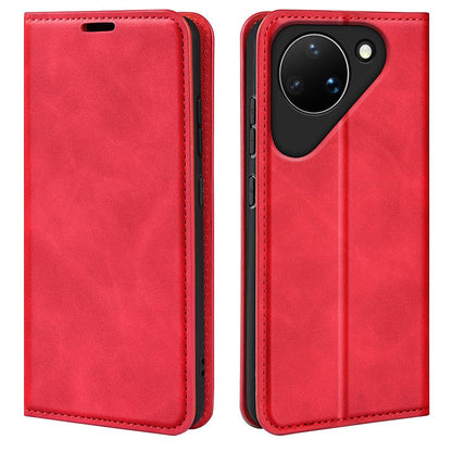 For Huawei Pura 90 5G Retro-skin Magnetic Suction Leather Phone Case - Red - SYA003039602E